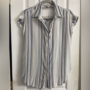 Loft Striped Button Down, Size S